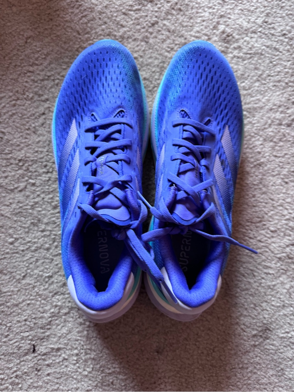 Adidas supernova running shoes blue size 10